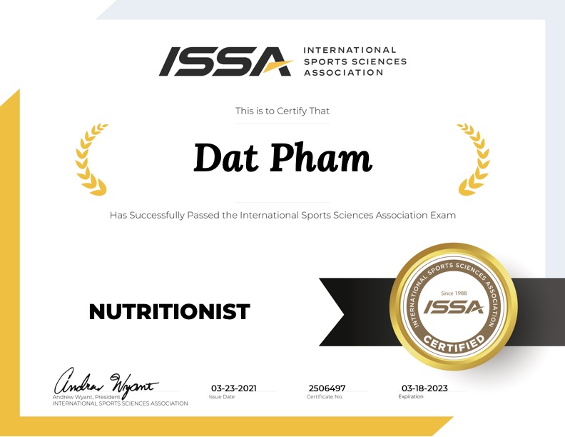 ISSA Nutritionist