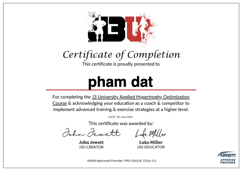 AHO Certificate
